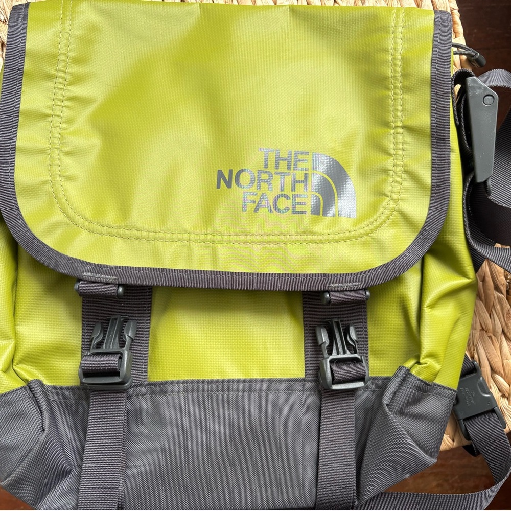 The North Face Olive and Charcoal Men's Messenger Bag